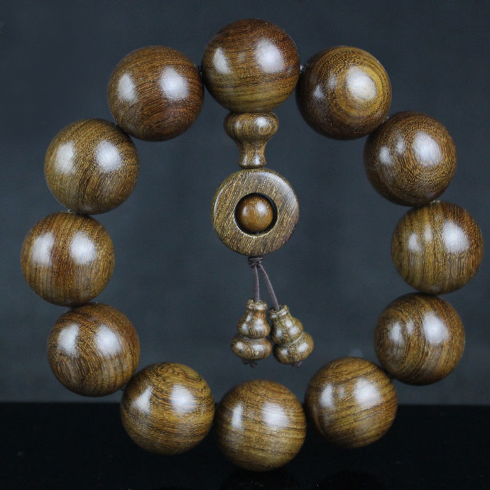 handmade big golden s-wood beads beaded bracelet wooden bracelets prayer jewelry