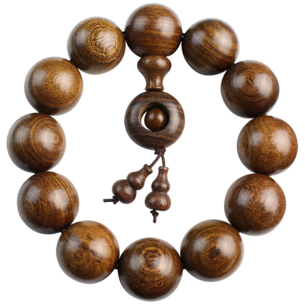 handmade big golden s-wood beads beaded bracelet wooden bracelets prayer jewelry