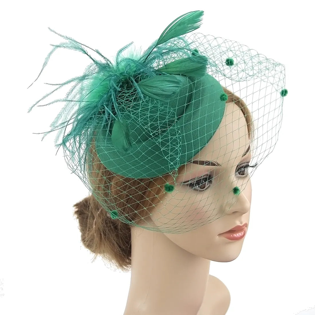 Elegant 1920S Gatsby Women Feather Flapper Hat Hair Accessories Headdress Wedding Party Bridal Fascinator Headwear Hat Ladies