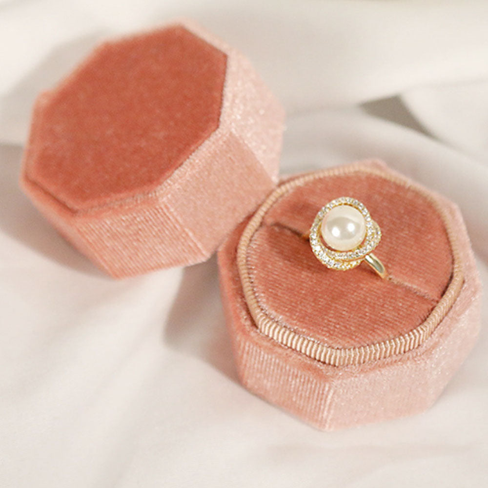 luxury high end creative couple single or double rings box velvet wedding engagement boxes can pack 2 rings for ceremony