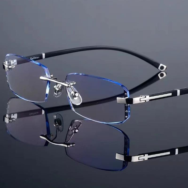 wholesale bulk Rectangular Anti Blue Light Presbyopia Eyeglasses Progressive Multifocal Photochromic Reading old men women