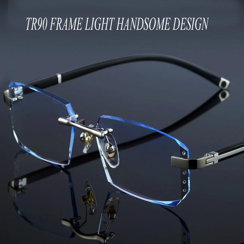 wholesale bulk Rectangular Anti Blue Light Presbyopia Eyeglasses Progressive Multifocal Photochromic Reading old men women