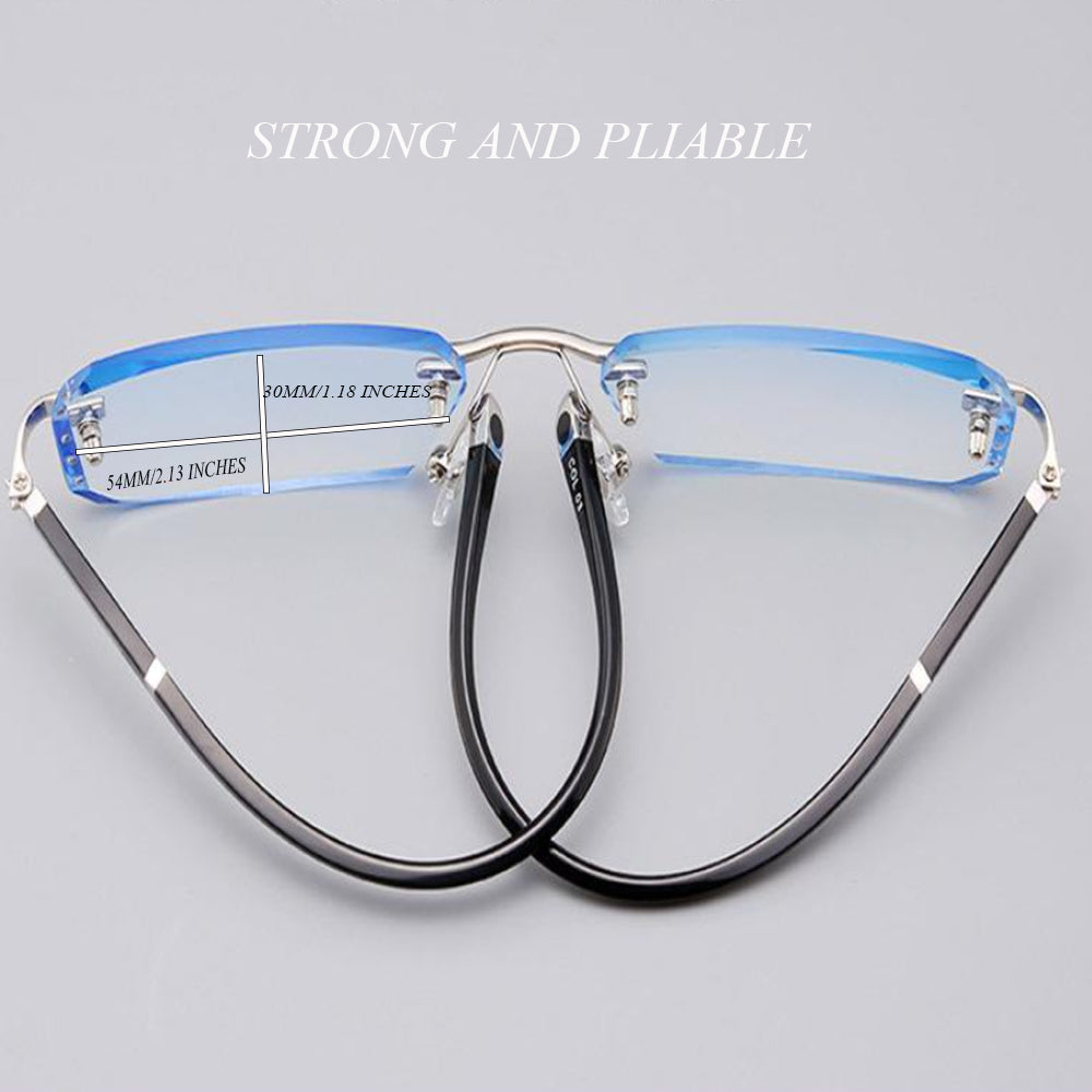 wholesale bulk Rectangular Anti Blue Light Presbyopia Eyeglasses Progressive Multifocal Photochromic Reading old men women