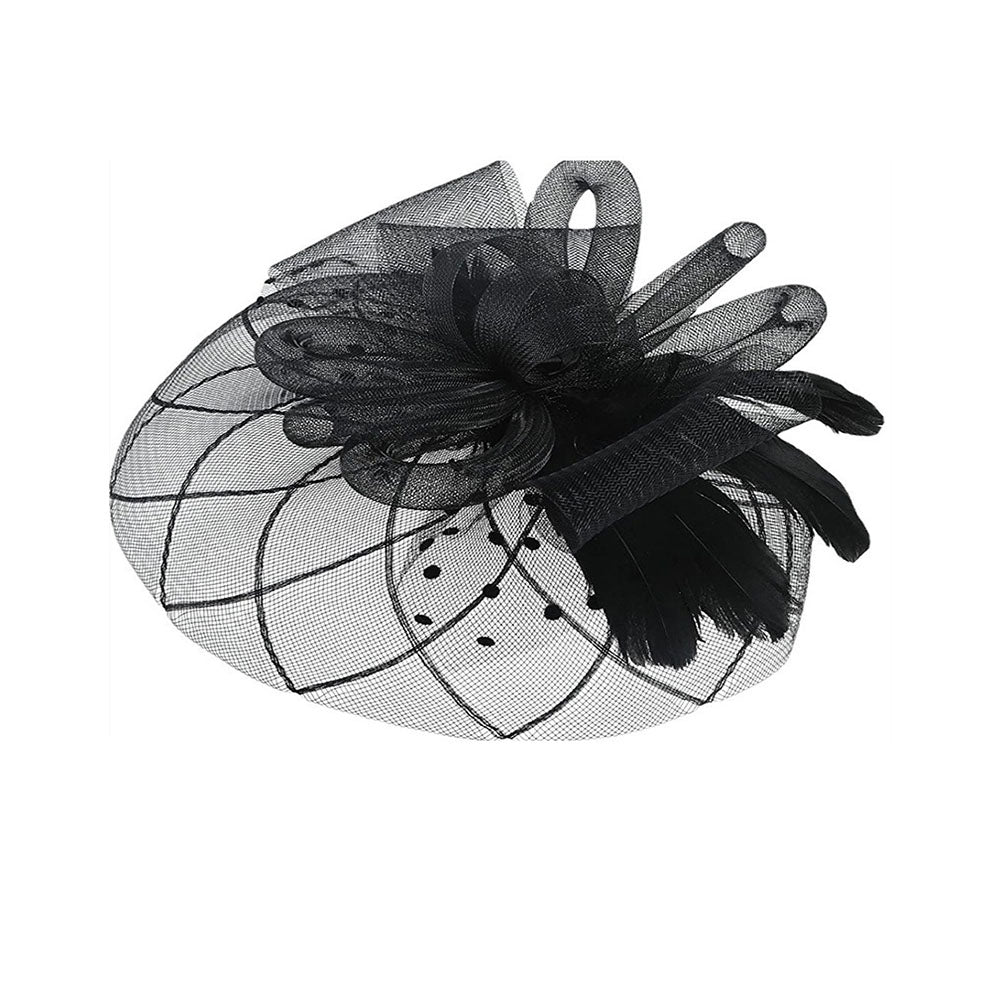 British Tea Party Wedding Beige pink Black Navy Green Accessories Clip Etiquetter Fascinator Derby Hat Affair for Ladies