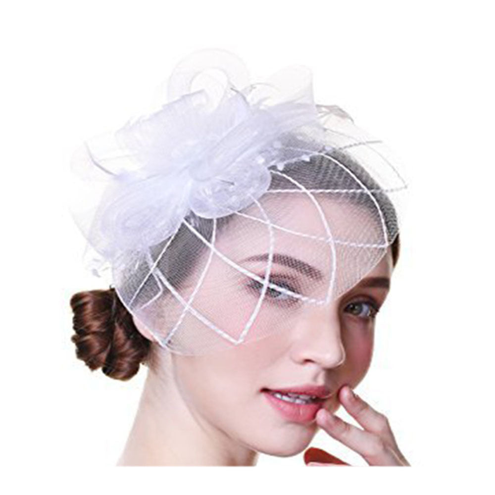 British Tea Party Wedding Beige pink Black Navy Green Accessories Clip Etiquetter Fascinator Derby Hat Affair for Ladies