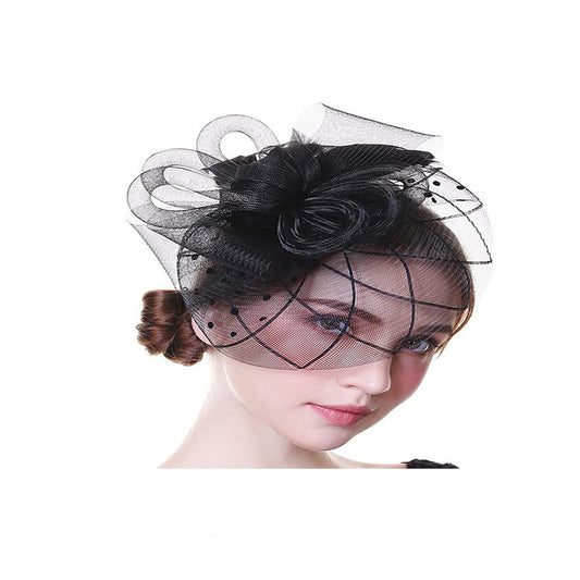 British Tea Party Wedding Beige pink Black Navy Green Accessories Clip Etiquetter Fascinator Derby Hat Affair for Ladies