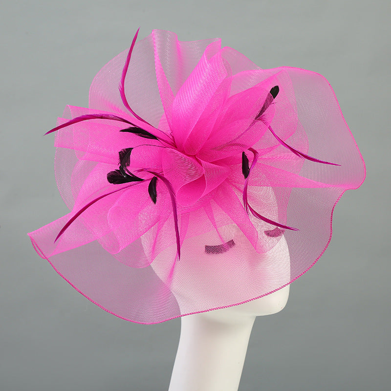 british fuchsia green black white fascinator on braids kentucky derby hat accessories cocktail evening wedding tea party women