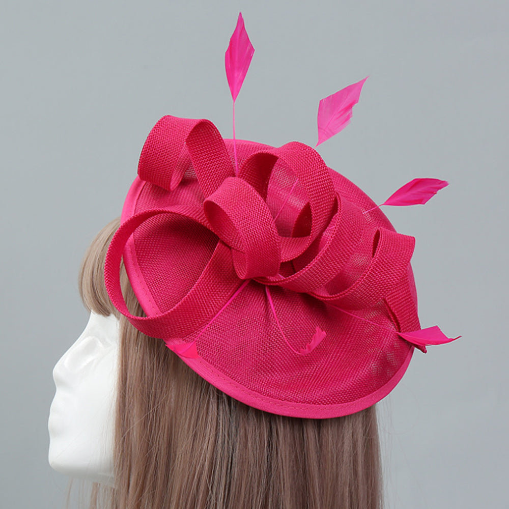 british fuchsia green black white sinamay fascinator kentucky derby hat accessories cocktail evening wedding tea party women