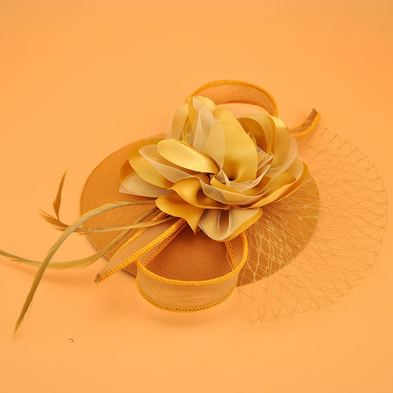 women flower fascinator for party