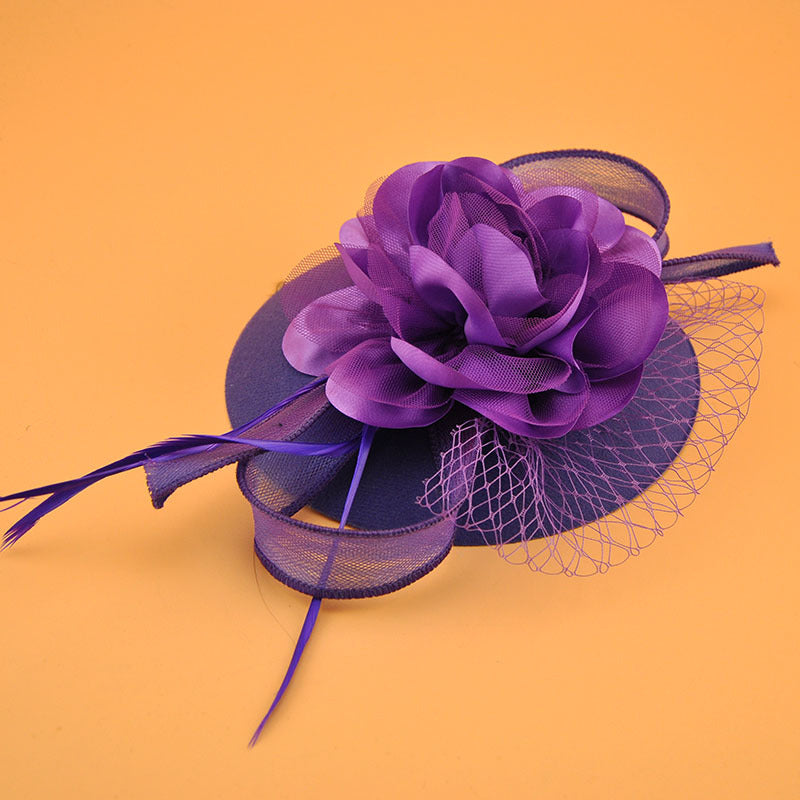 women flower fascinator for party