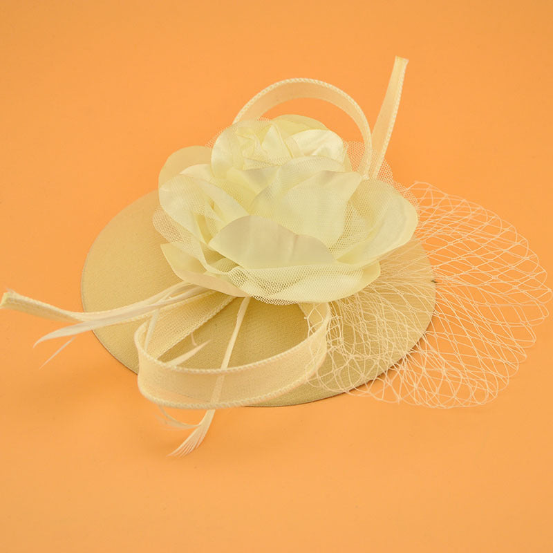 women flower fascinator for party