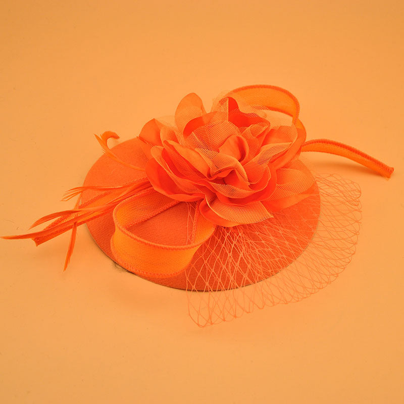 women flower fascinator for party