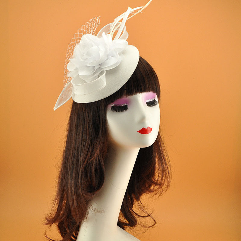 women flower fascinator for party