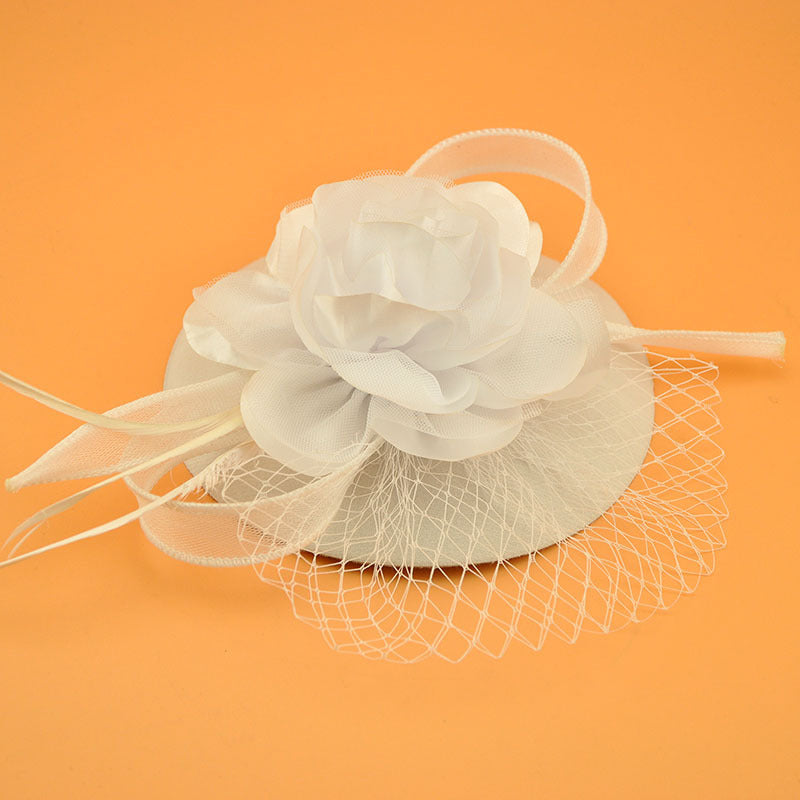 women flower fascinator for party