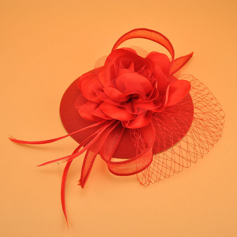 women flower fascinator for party