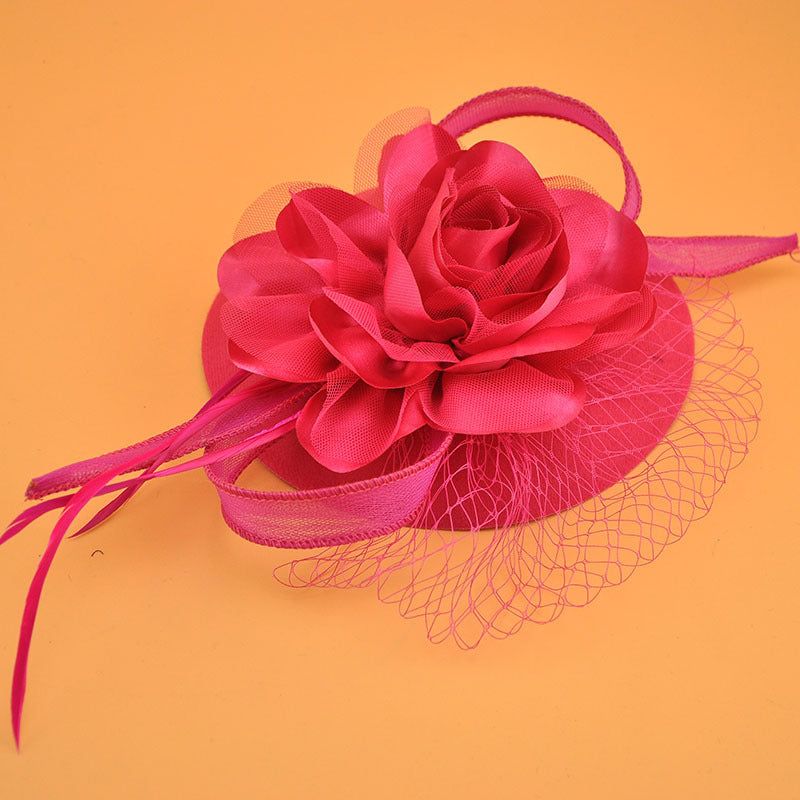 women flower fascinator for party