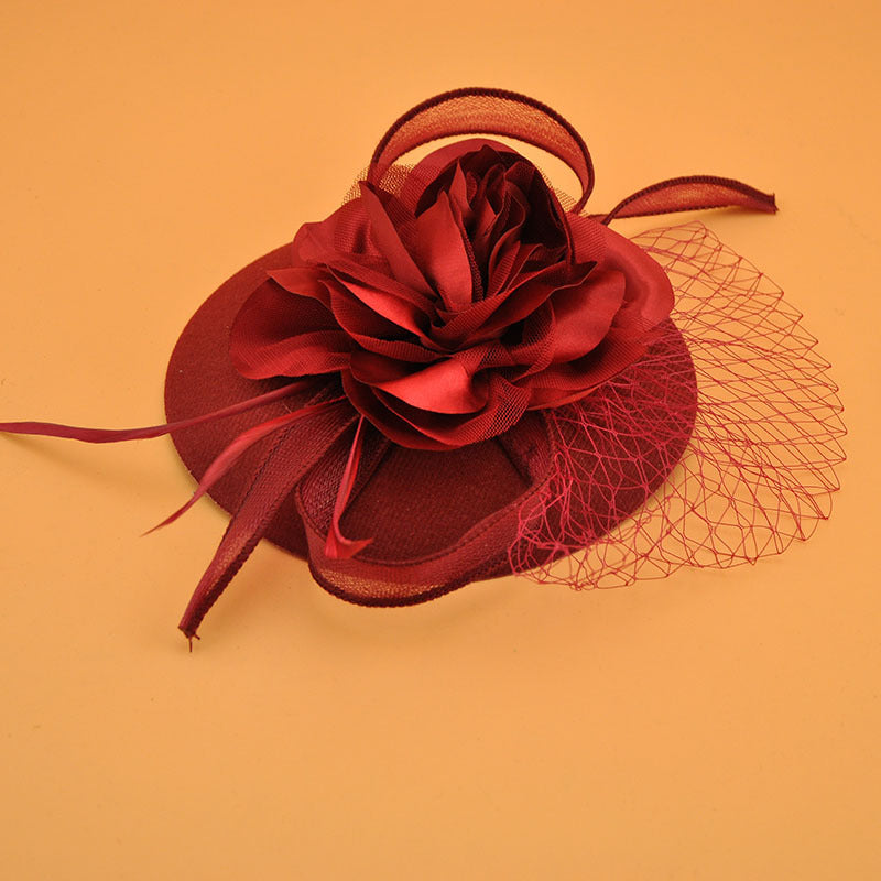 women flower fascinator for party