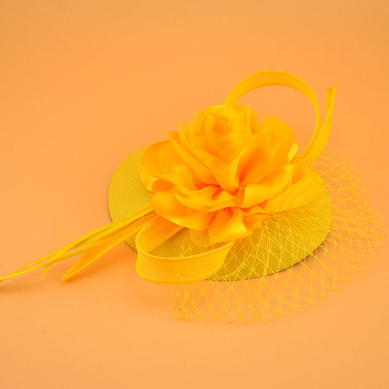 women flower fascinator for party