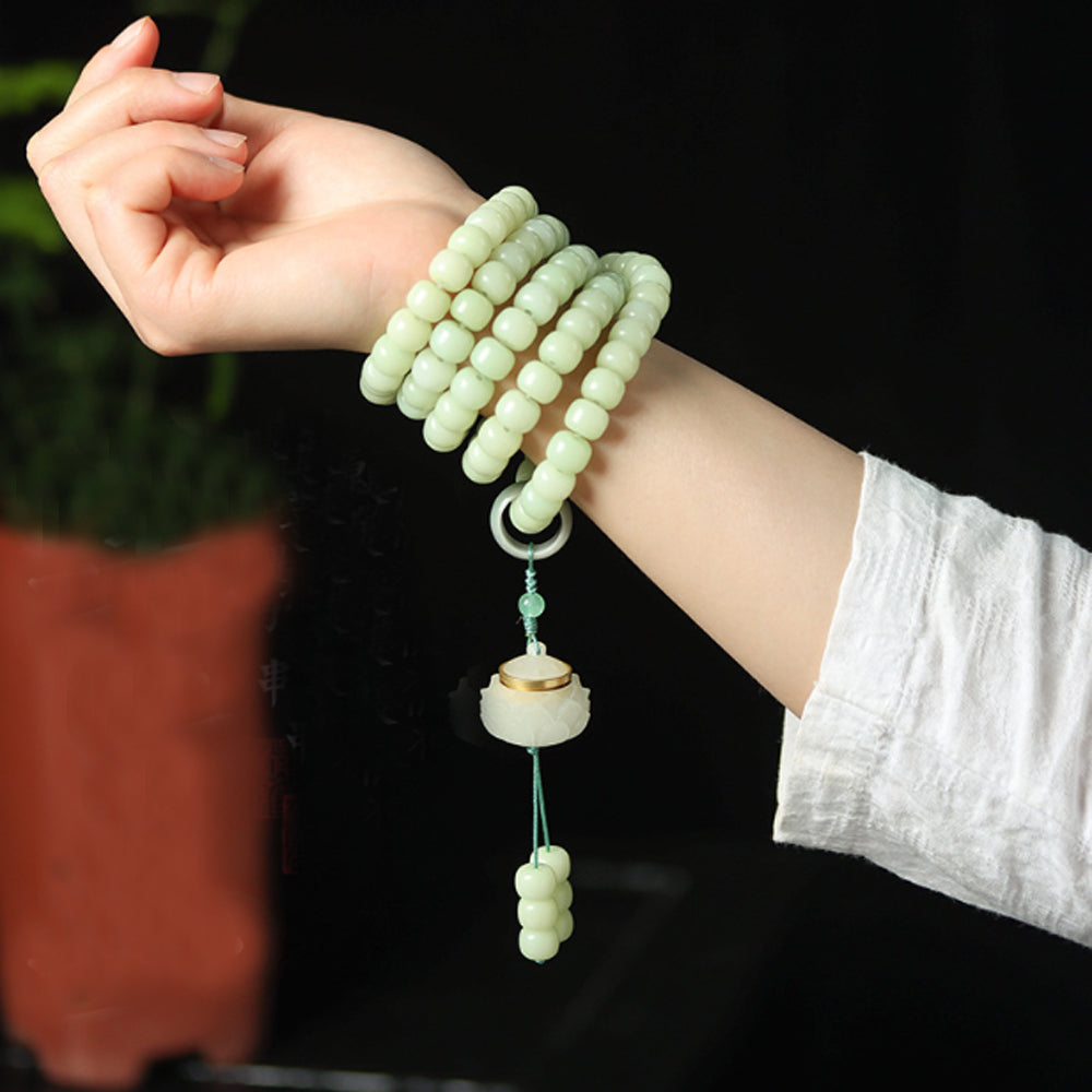 handmade boho 108 genuine bodhi seed beads mala in buddhism for buddhist prayer beads yoga meditations