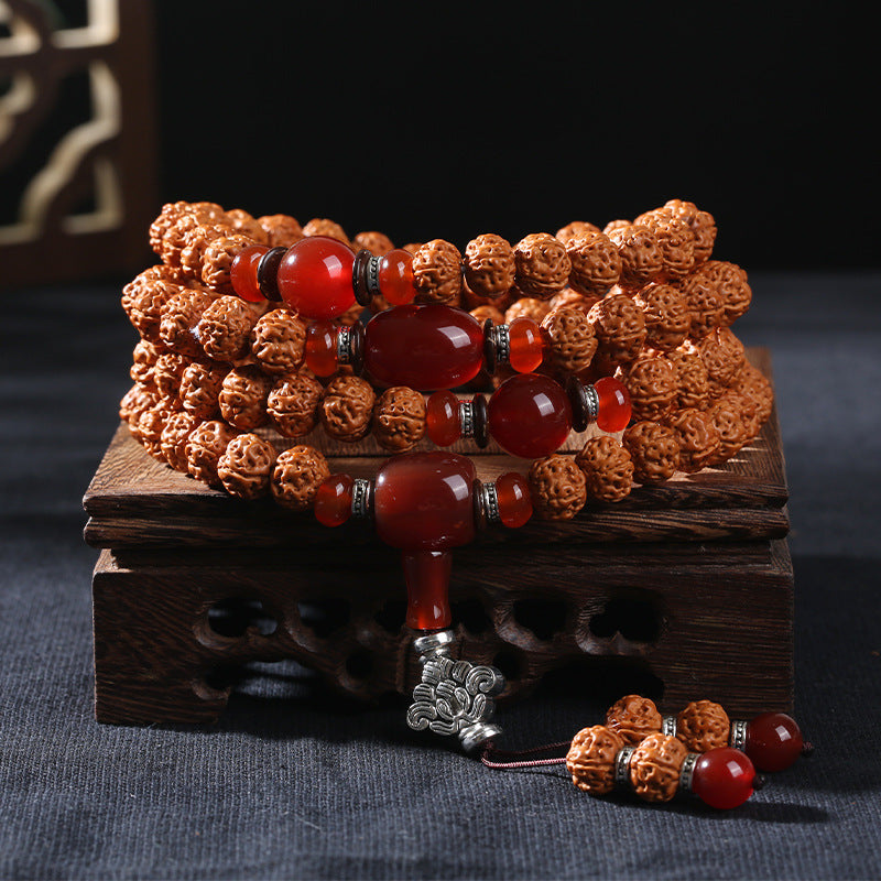 nepal hinduism natural rudraksha prayer yoga meditation seed mala original 108 bracelet for men women unisex