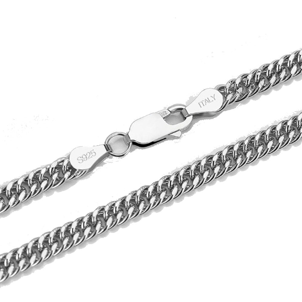 boho 925 sterling silver thick cuban chain necklace for men 2/3/4/5mm wide multi lengths necklaces jewelry women supplier