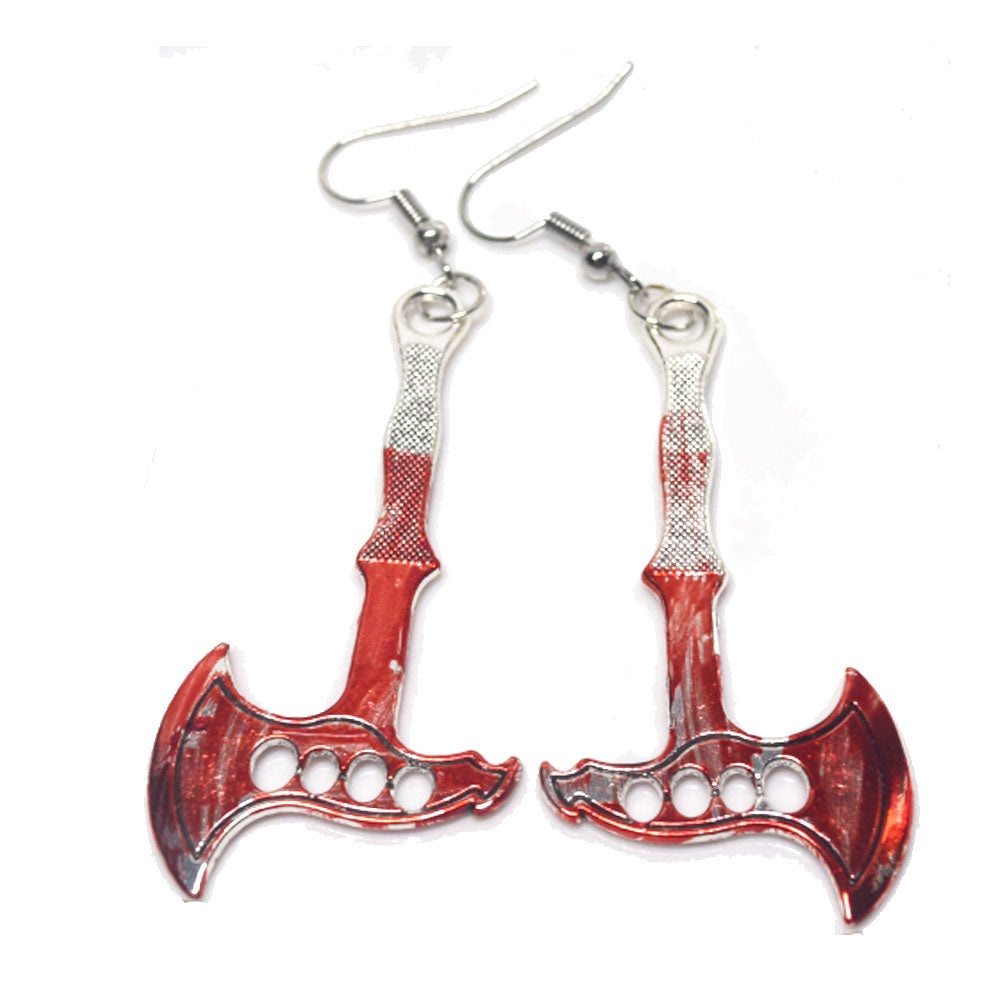 All Hallows' Day theme makeup party goth punk horrible frightened bloody earring jewelry earrings sublimation for women