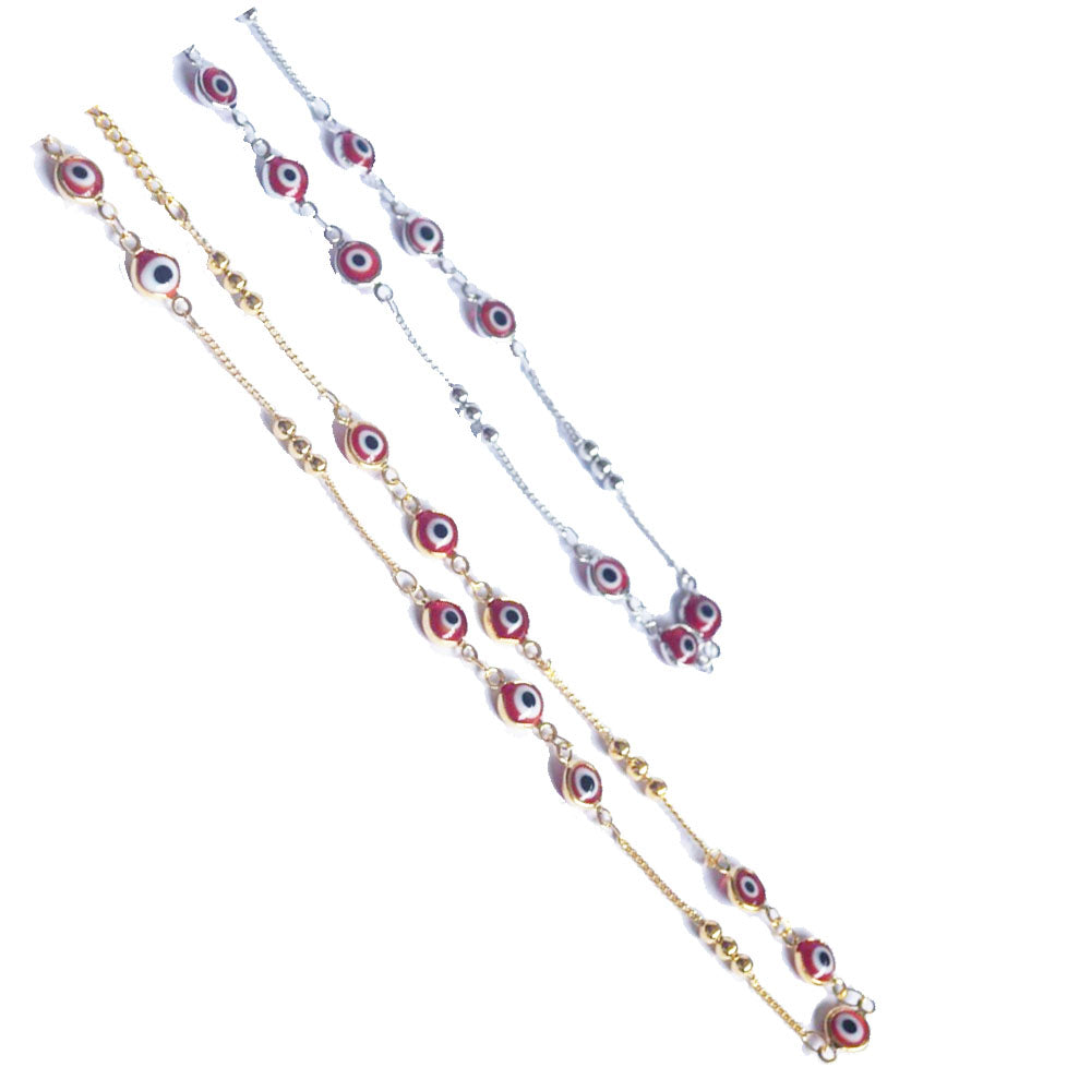 ladies metal alloy d-evil eye charm waist beads belly chain body jewelry chains