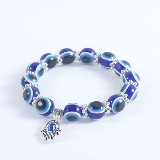 cheap fashion women lucky turkish blue eye beads beaded bracelet jewelry